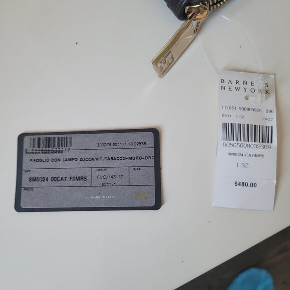 FENDI Tobacco Zucca Canvas Zip Around Wallet - Picture 6 of 16